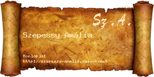 Szepessy Amália névjegykártya